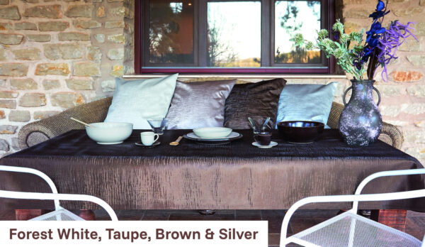 Forest White, Taupe, Brown & Silver