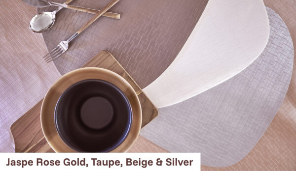 Jaspe Rose Gold, Taupe, Beige & Silver