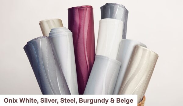 Onix White, Silver, Steel, Burgundy & Beige